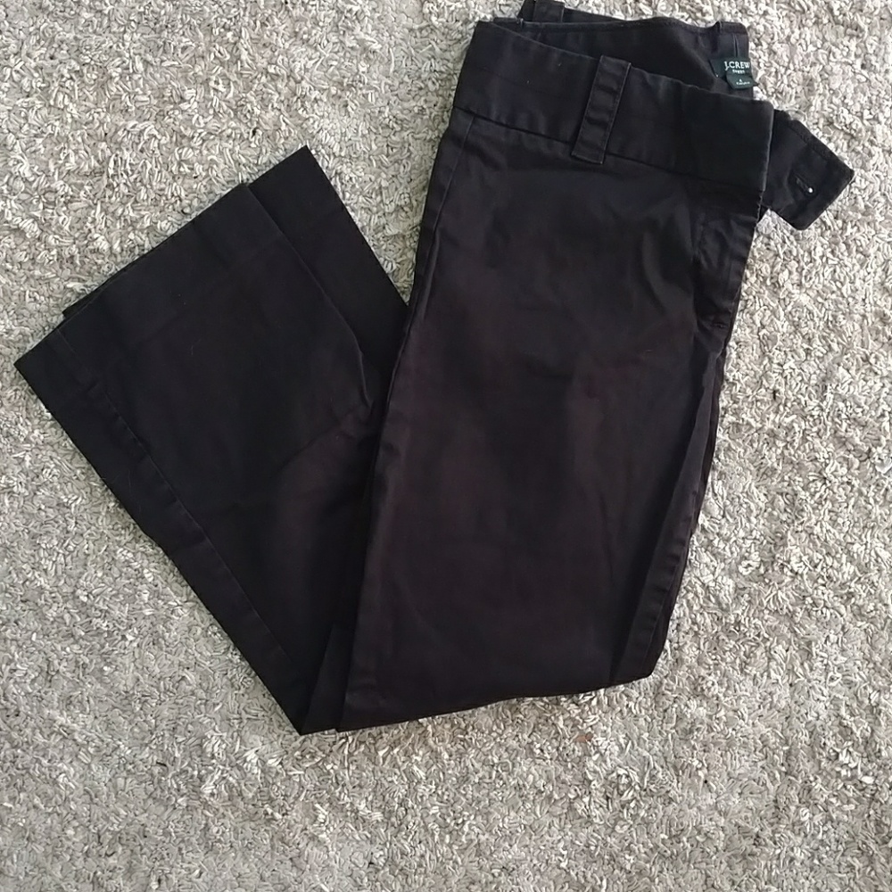 J. Crew City Fit Black Cropped Pants